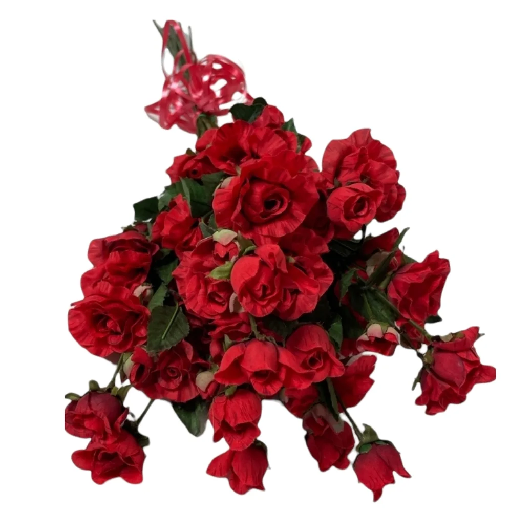 Princess Roses Dozen Long Stem Silk Flowers Moody Romantic Luxury Home Decor